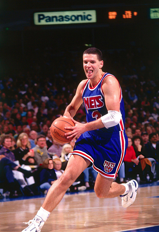 Drazen Petrovic w barwach New Jersey Nets podczas meczu NBA