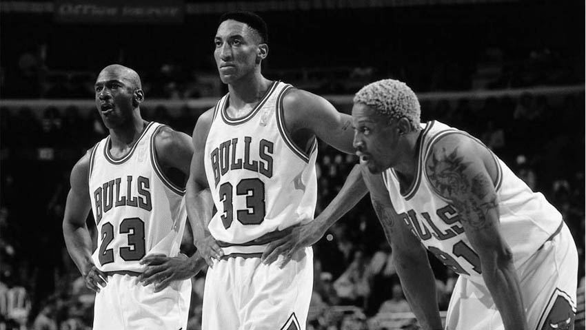 Dennis Rodman Michael Jordan Scottie Pippen