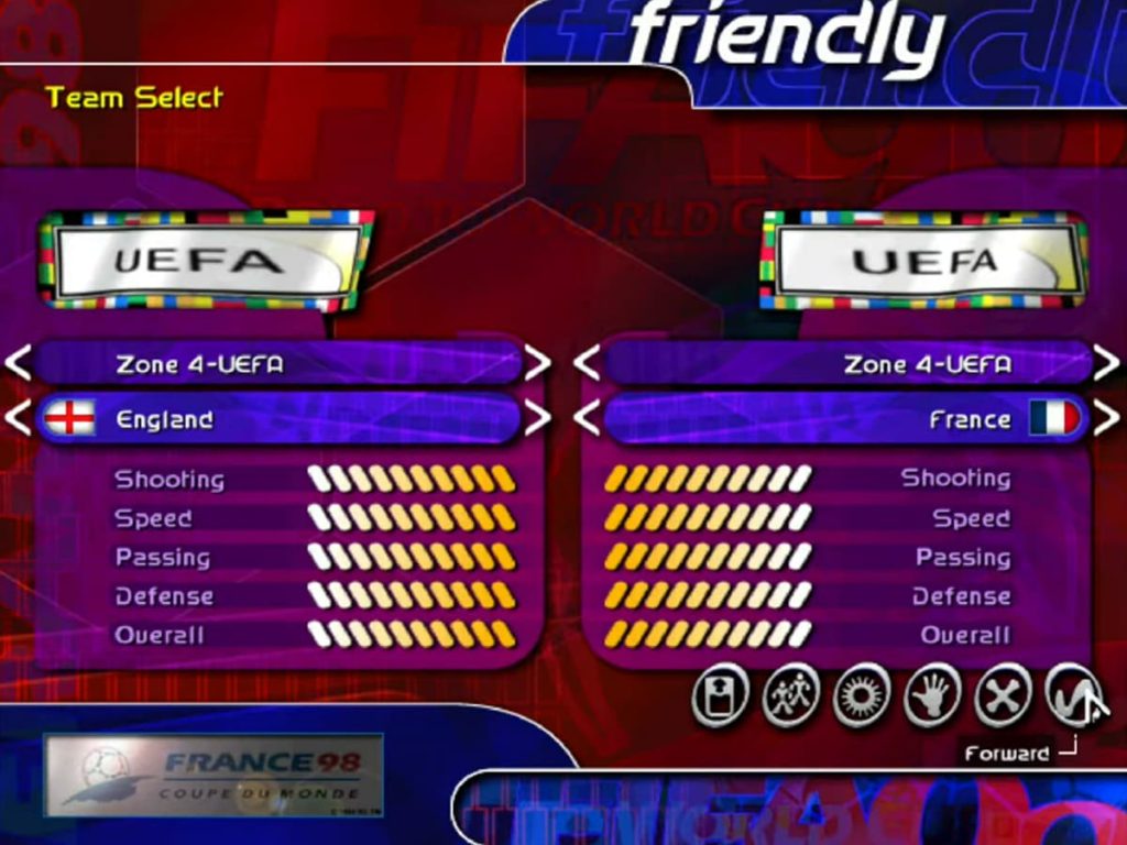 Menu FIFA 98 RTWC